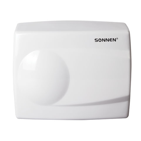 Сушилка для рук SONNEN HD-298, 1500 Вт, металлический корпус, антивандальная, белая, 604193 #1