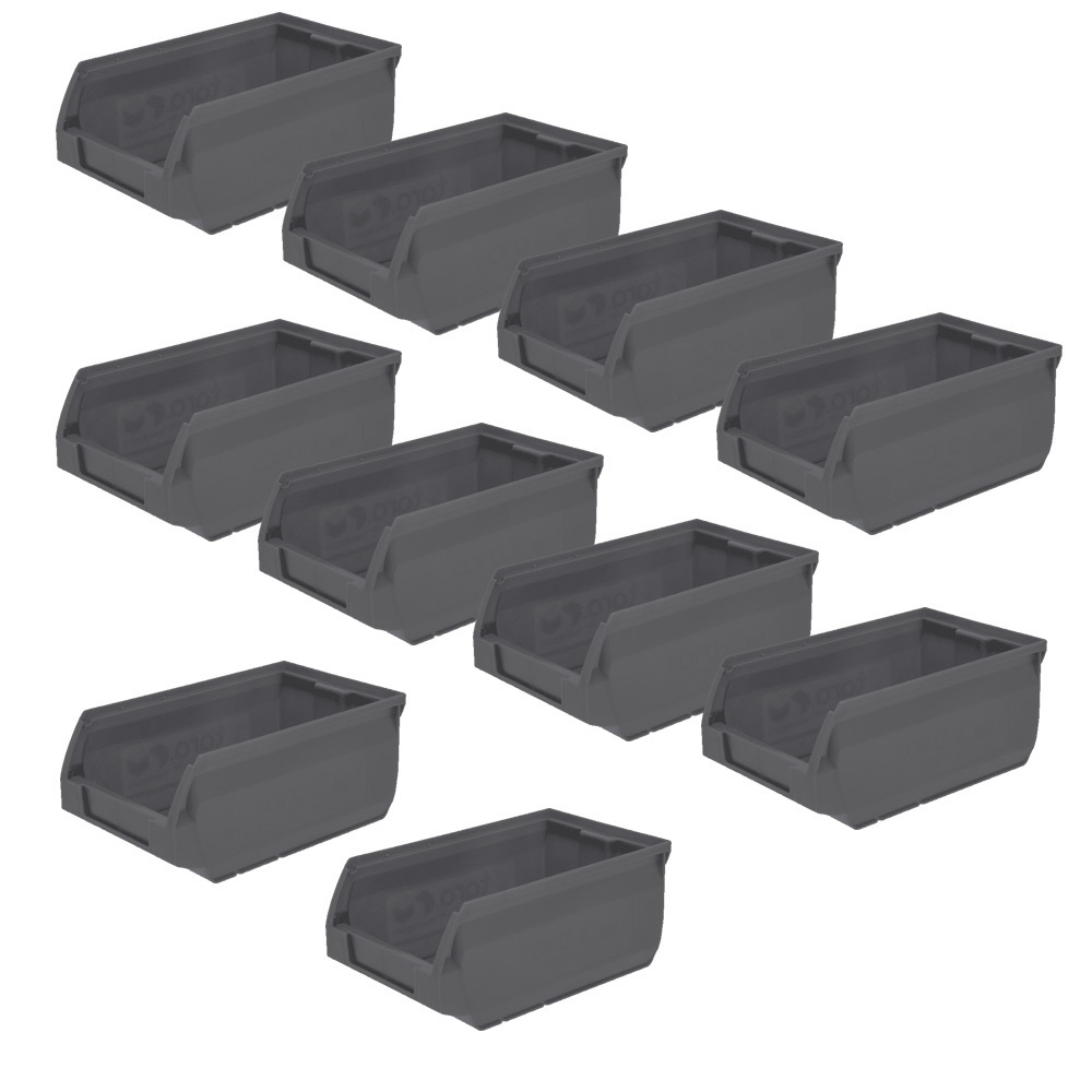 Ящики пластиковые для метизов 5001 (комплект 10шт) (170х105х75мм) т.серый  #1