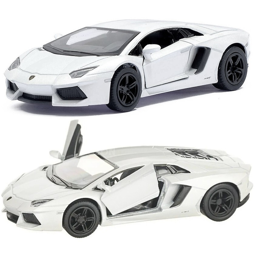 Машинка металлическая Kinsmart 1:38 Lamborghini Aventador LP700-4 5355DKT инерционная, двери открываются #1