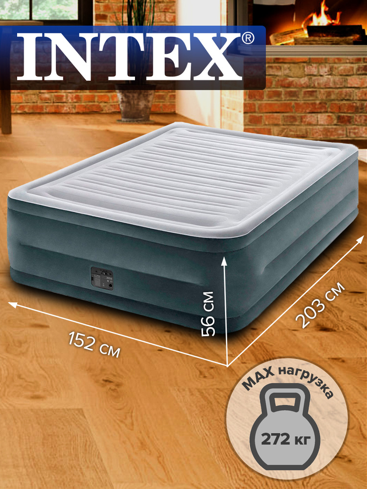 Надувная кровать intex comfort plush 64414