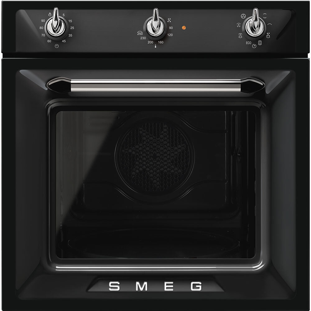 Электрический духовой шкаф Smeg SF6905N1, 60 см, 79 л, 8 режимов, гриль, конвекция, очистка паром, черный #1