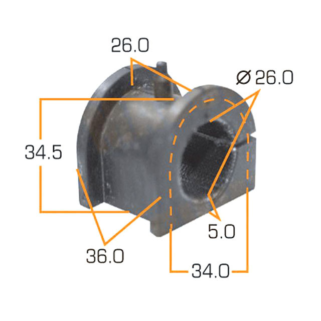 Втулка стабилизатора передней подвески комплект 2 шт. MASUMA MP1030S2 ...