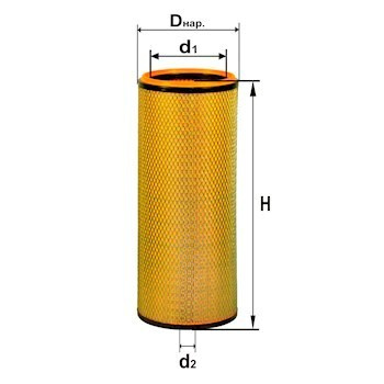 Воздушный фильтр DIFA 4313M-01 (721-1109560) вставка #1