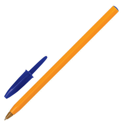 40 шт. Ручка шариковая BIC "Orange", СИНЯЯ, корпус оранжевый, узел 0,8 мм, линия письма 0,3 мм, 8099221 #1