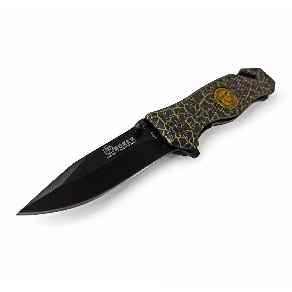 Нож складной полуавтоматический Boker B075 черное золото - купить с ...