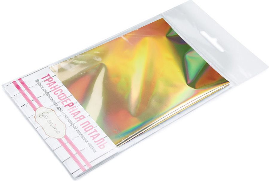 Поталь голографическое золото "Geronimo", трансферная поталь для ...