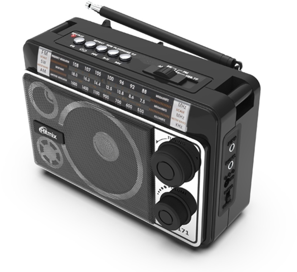 Радиоприемник Ritmix RPR-171 (FM/AM/SW/USB/MicroSD/AUX) чёрный купить ...