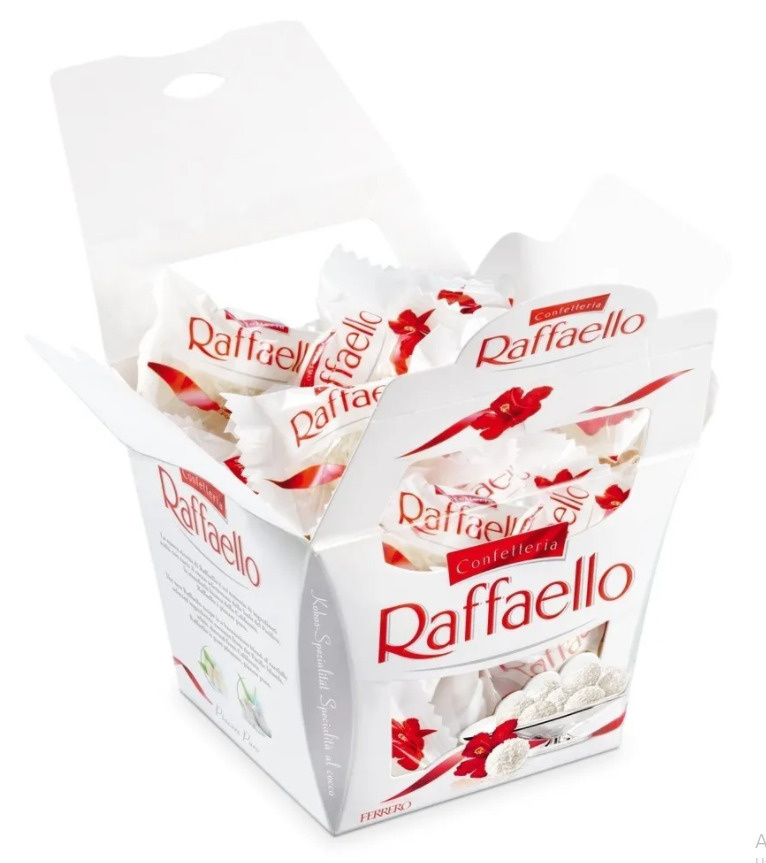 Конфеты RAFFAELLO с цельным миндальным орехом в кокосовой обсыпке, 150г ...