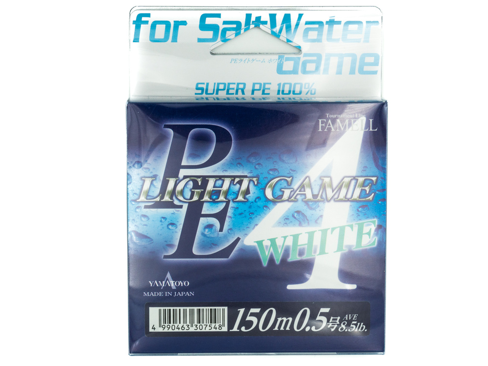 Плетеный шнур Yamatoyo PE Light Game White, #0.4, 100 м, белый #1