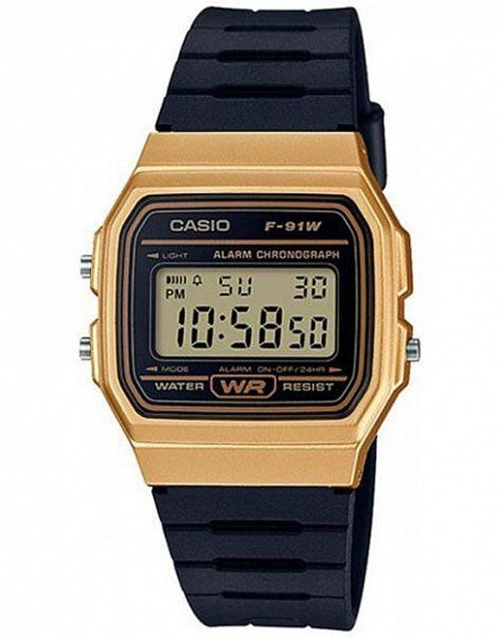 Электронные японские мужские наручные часы Casio Illuminator F-91WM-9A с подсветкой с гарантией  #1