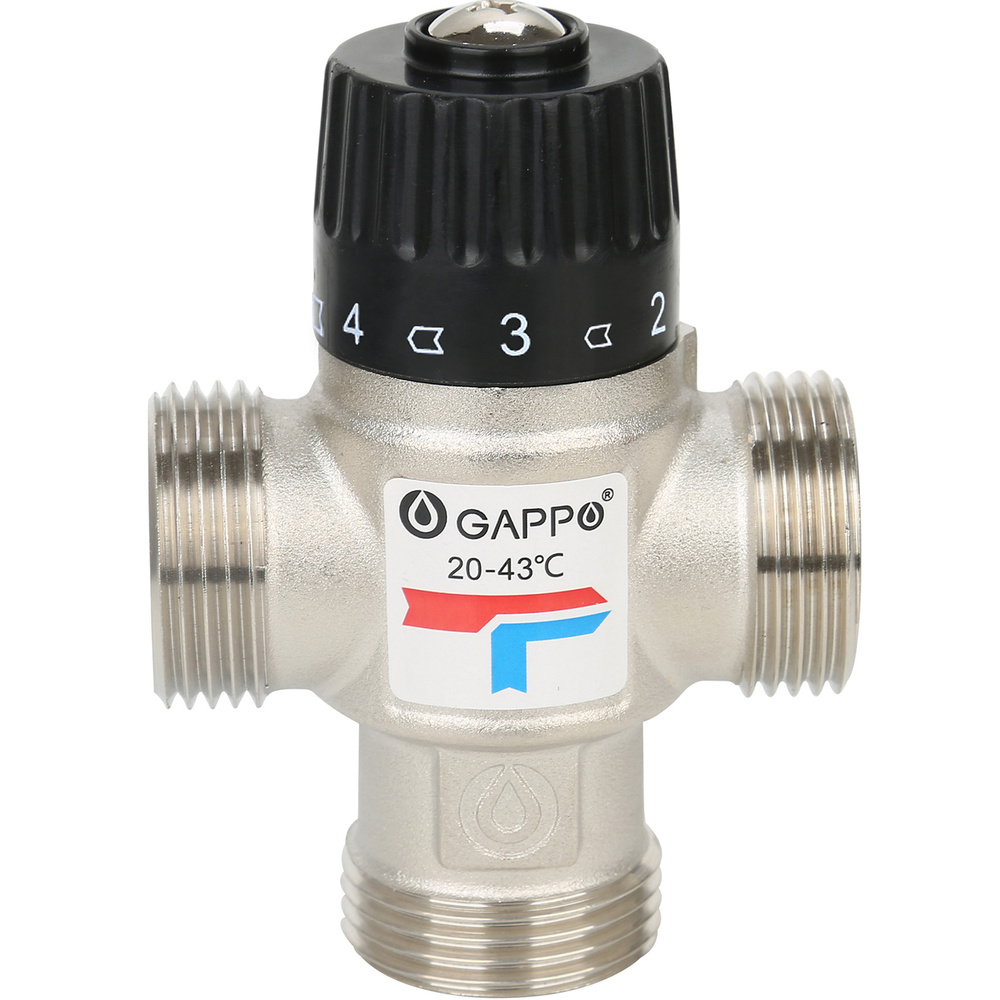 Термостатический смесительный клапан для систем отопления и ГВС Gappo ...