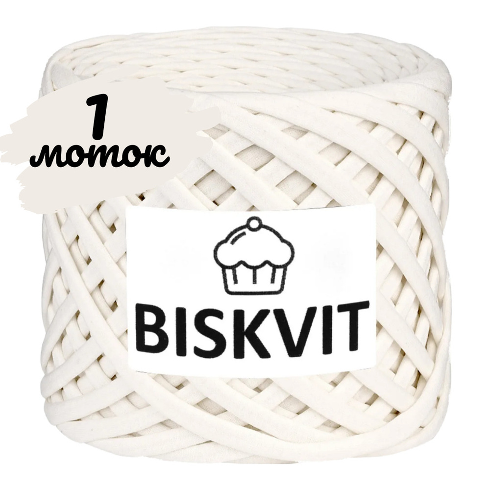 Трикотажная пряжа Biskvit пломбир, 100м., лицевая, (бисквит) #1