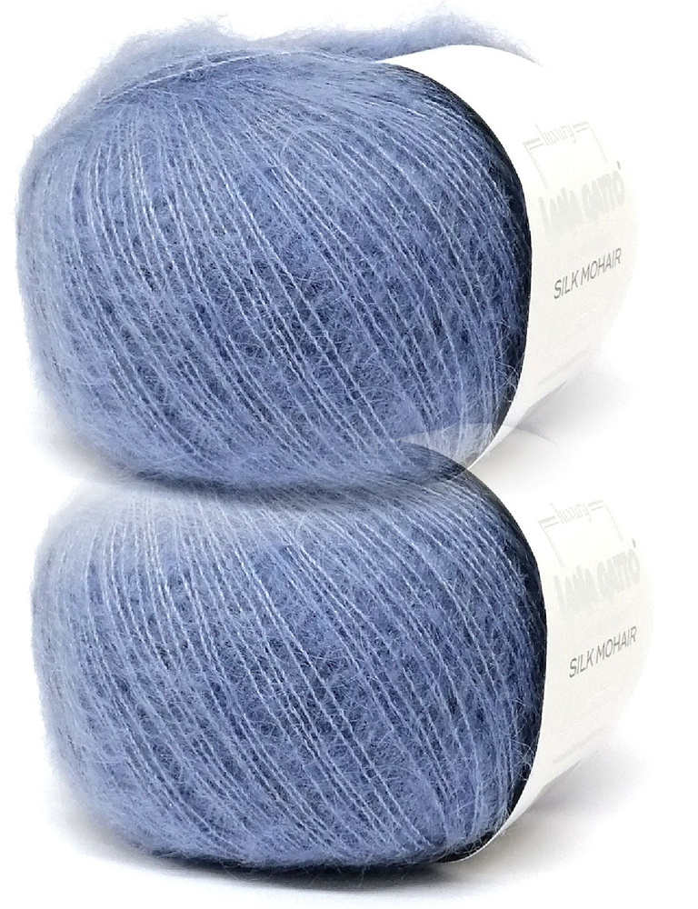 Пряжа Lana Gatto Silk Mohair 2 мотка / Лана Гатто Силк Мохер 25гр/212м Цвет 6034  #1