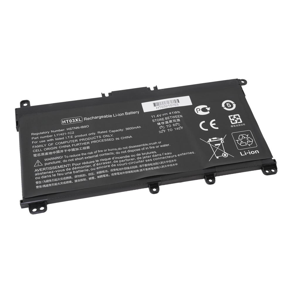 Azerty Аккумулятор для ноутбука HP 3600 мАч, (HT03XL,  L11421-1C2,HSTNN-LB8L, HSTNN-DB8R, HSTNN-LB8M, HSTNN-IB8O, HSTNN-DB8S,  L11421-421, L11421-422, L11421-2D1, L11421-1C1, L11421-2C1, L11421-2C3,  L11119-855, L11421-2D2 ) - купить с доставкой по ...