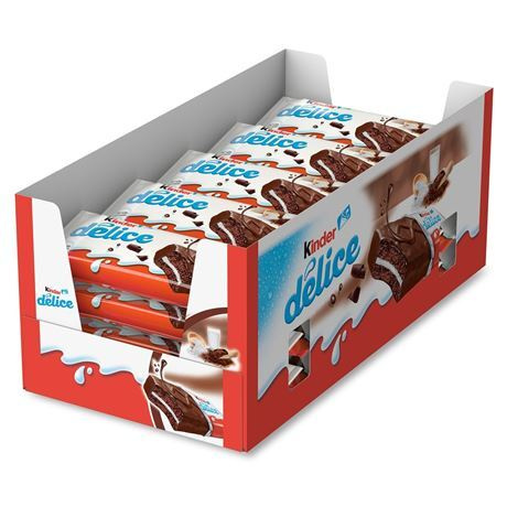 Пирожное бисквитное Kinder Delice, покрытое какао-глазурью, с молочной начинкой, 39г, 20 шт  #1