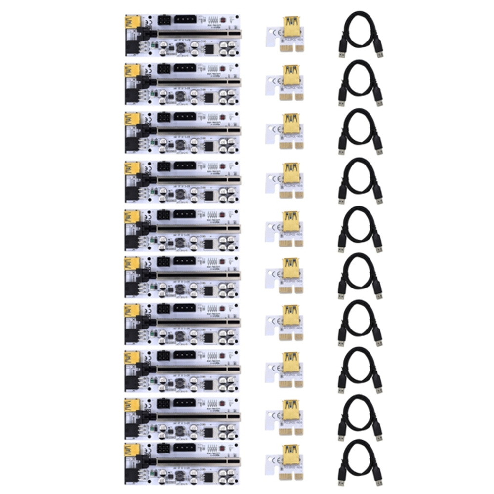 10 шт. Riser 010 010X PCIE PCI для адаптера USB 3.0 видеокарты A ...