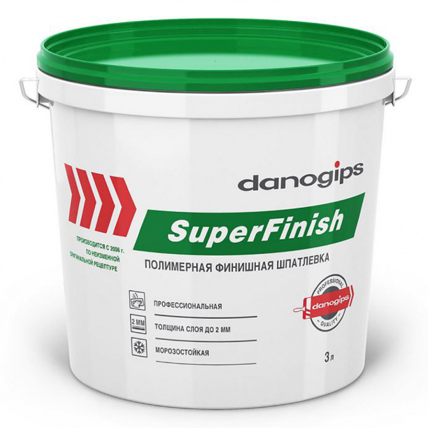 Готовая финишная шпаклевка danogips SuperFinish SHEETROCK 3 л #1