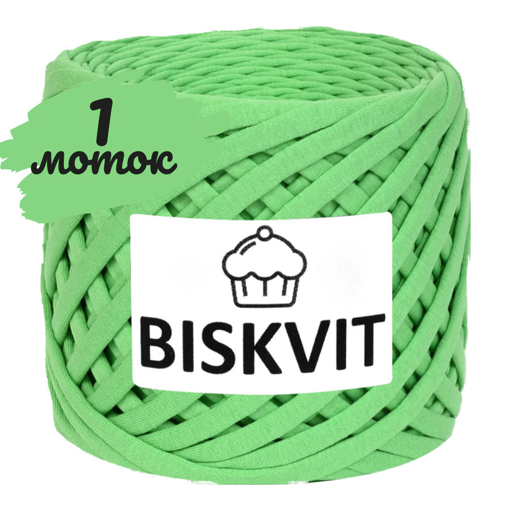 Трикотажная пряжа Biskvit  яблоко, 100м., лицевая, (бисквит) #1