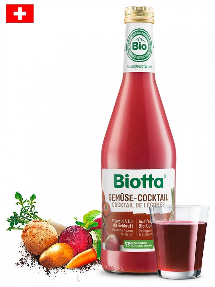 Сок Biotta (Биотта) Gemuse-Cocktail, мультиовощной с пряными травами и морской солью 0.5 л х 6 шт, стекло #1