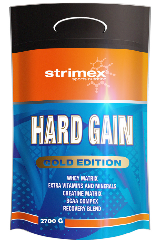 Strimex Hard Gain Gold Edition, клубника, 2700 гр. Гейнер для набора ...