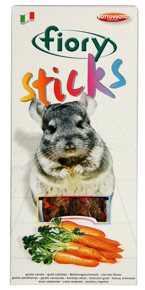 Fiory палочки для шиншилл Sticks с морковью 2х40 г - купить с доставкой ...