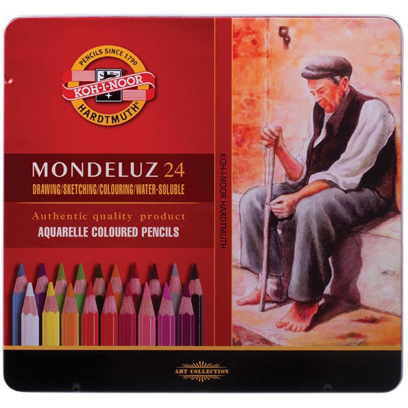 Карандаши цветные акварельные Koh-I-Noor MonduluzOldMan, шестигранные ...