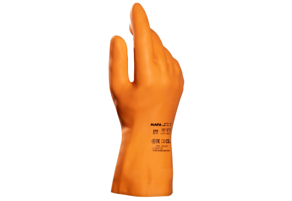 Перчатки хозяйственные для защиты от бытовой химии MAPA Professional ALTO/ INDUSTRIAL 299/ размер 7  #1