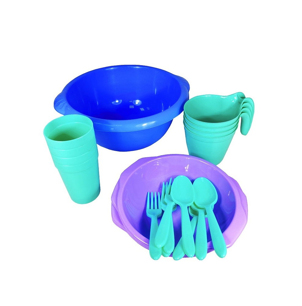 Набор посуды для пикника "Праздничный" (4 персоны, 21 предмет) - купить ...