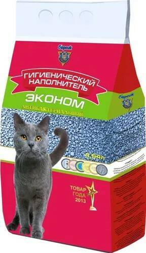 Эконом-наполнитель для кошек Барсик, 4,54л #1