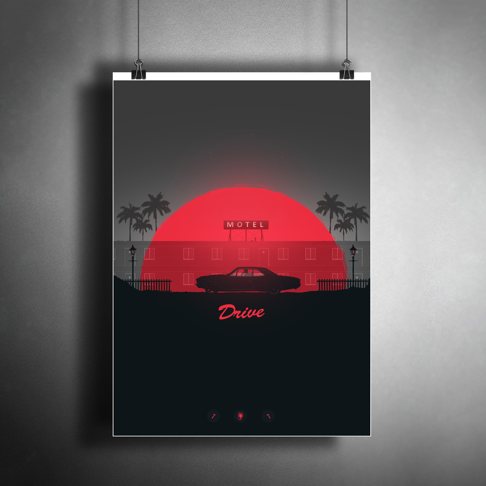 Постер плакат для интерьера "Фильм: Драйв. Drive. Актёр Райан Гослинг" / Декор дома, офиса, комнаты, #1
