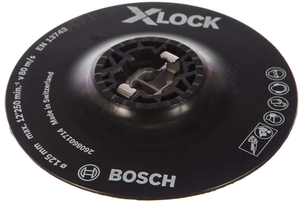 Тарелка опорная для УШМ BOSCH X-LOCK, мягкая, 125мм 2608601714 #1