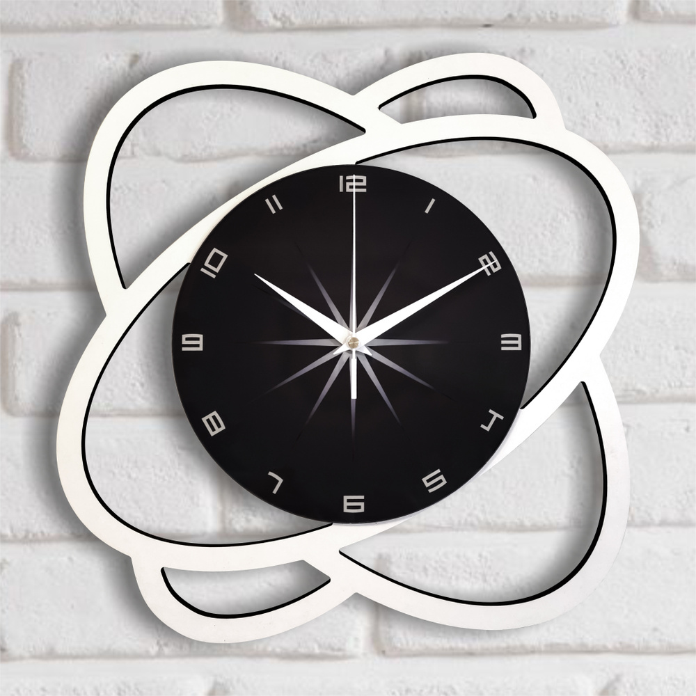 Большие настенные часы белые оригинальные дизайнерские для гостиной 40 см; часы на стену белого цвета - купить по низкой цене в интернет-магазине OZON (618783488)