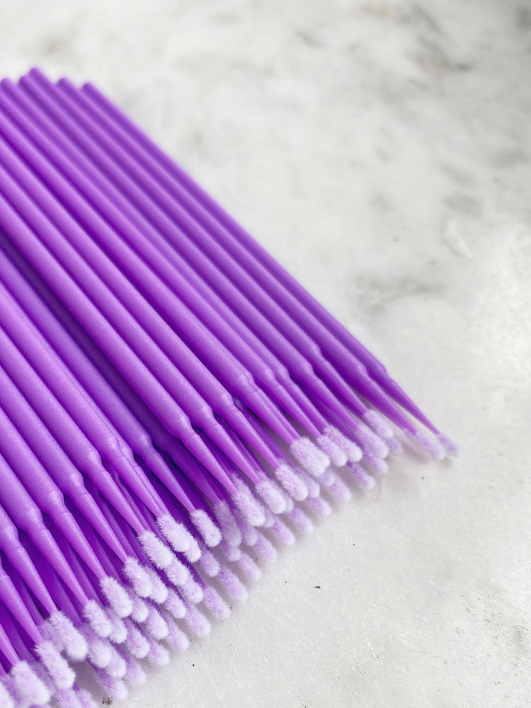 Микробраш для ресниц и бровей/ Микрощеточки безворсовые /100 шт ...