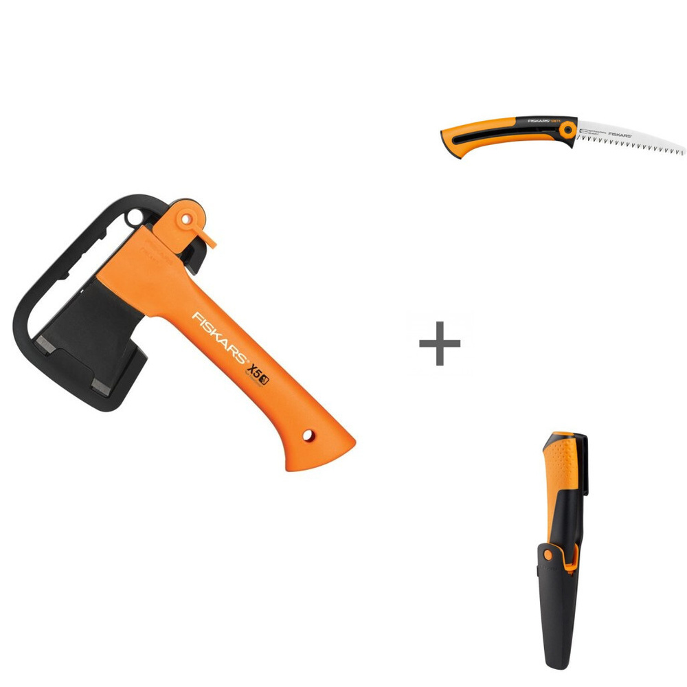 Универсальный топор Fiskars XXS, X5 + Пила SW73 + Нож #1