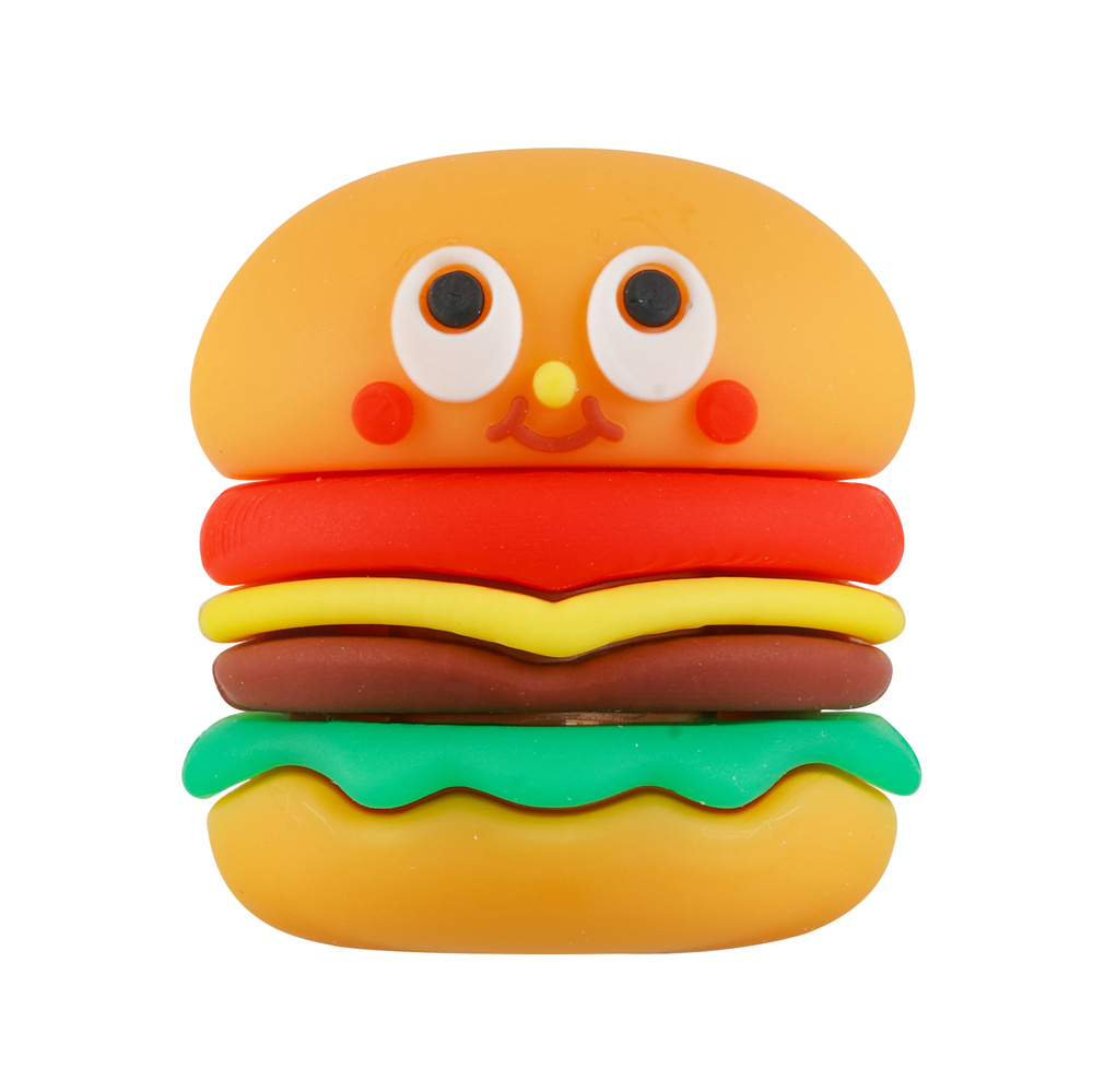 Силиконовая точилка для карандашей ручная Гамбургер / Точилка для детей  #1