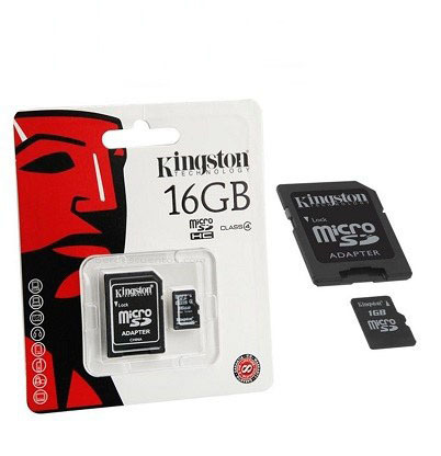 Карта памяти Micro SD 16 Гб - Карта памяти с переходником micro SD card + adapter / для телефона видеорегистратора #1