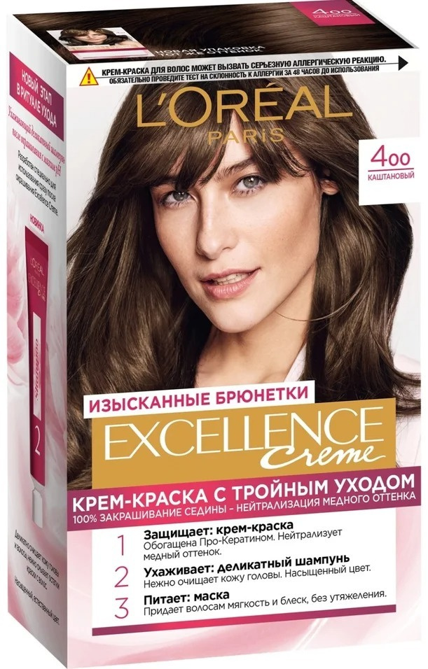 L'Oreal Paris/Крем-краска для волос Loreal Paris Excellence creme 400 ...
