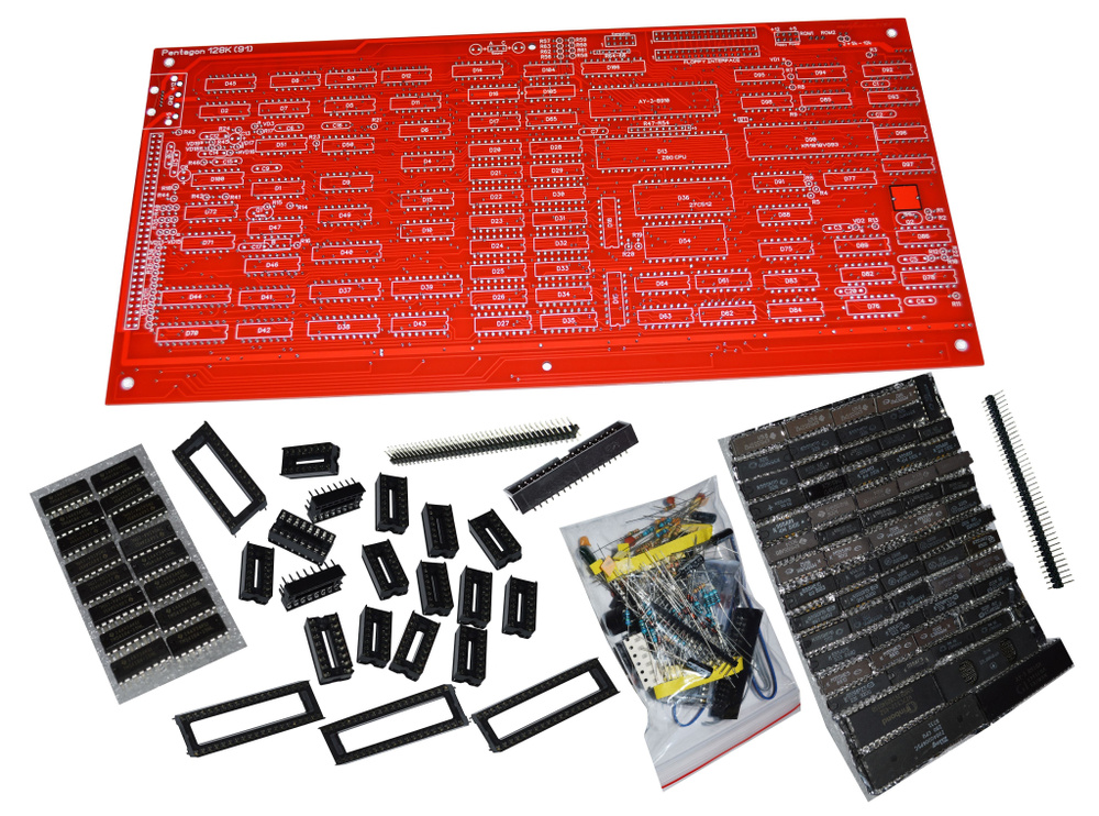 ZX Spectrum Pentagon 128 AY-3-8910 Red DIY Набор для сборки ZX Spectrum Pentagon 128 AY-3-8910 Red DIY Набор для сборки