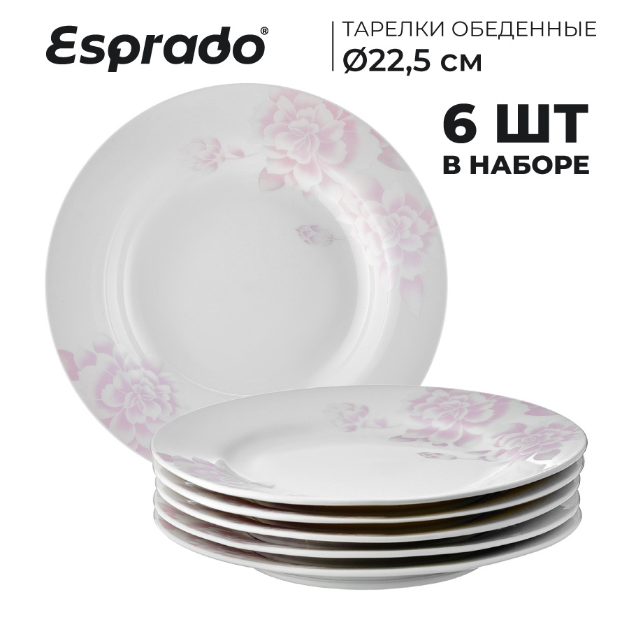 Тарелки, тарелки набор 6 шт., тарелка обеденная,тарелки фарфоровые набор , тарелка для микроволной печи, #1