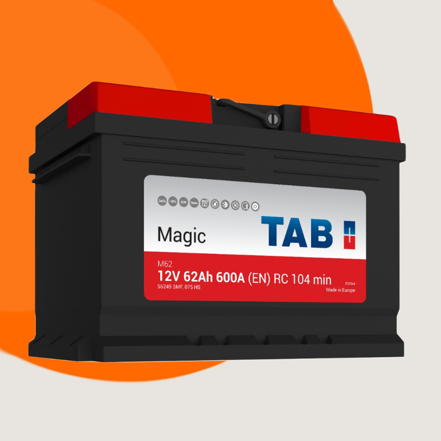 Аккумулятор автомобильный TAB Magic M62 купить по выгодной цене в  интернет-магазине OZON (662176820)