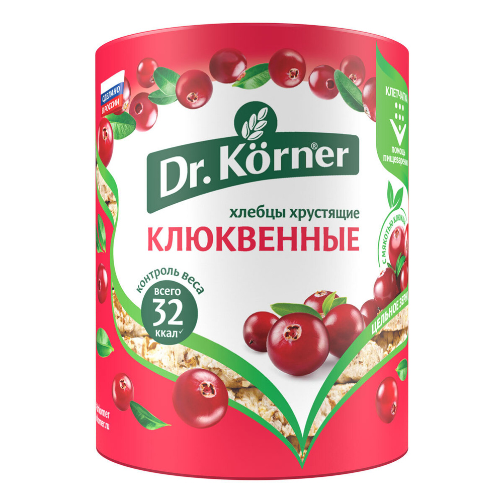 Хлебцы Dr. Korner рисовые Клюквенные, 100 г #1