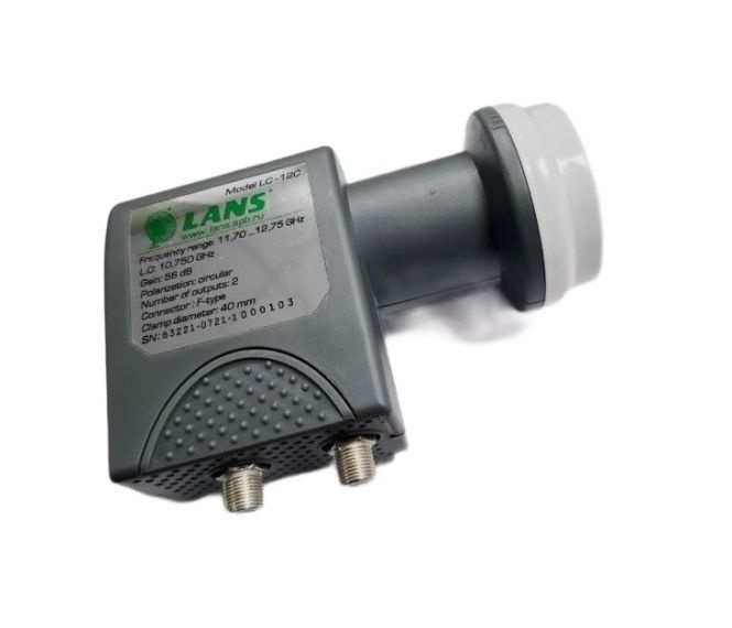 Спутниковый конвертер LANS LC-12C (на 2 выхода, для Триколор и НТВ Плюс ...