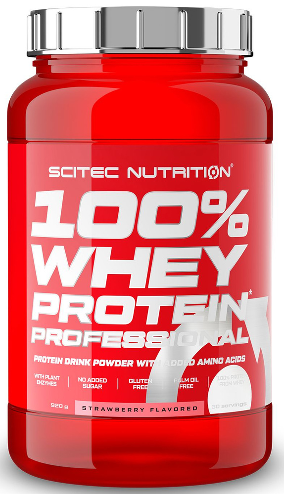 Протеин сывороточный Scitec Nutrition 100% Whey Protein Professional 920 г клубника  #1