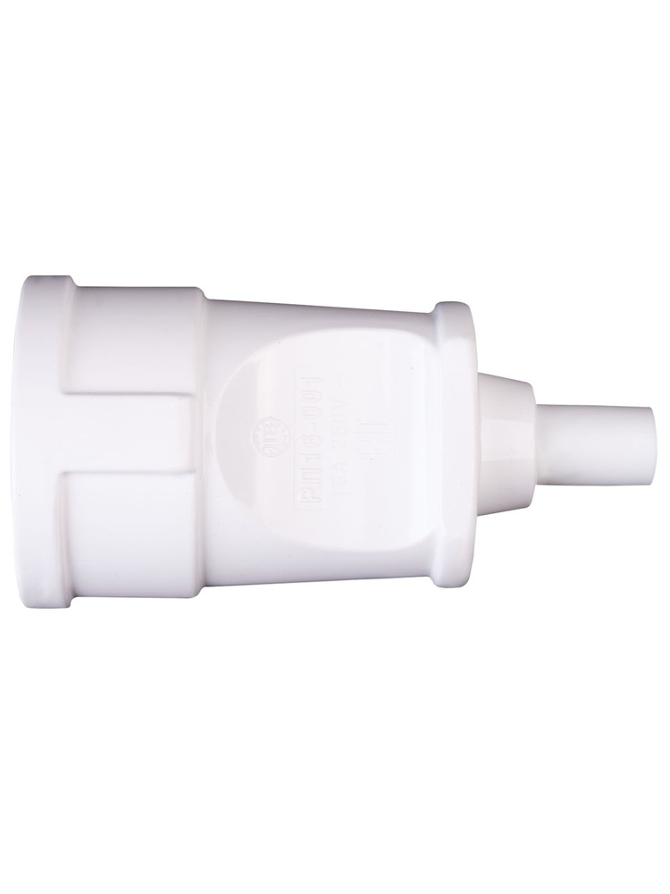 Кабельная розетка, ABS-пластик, прямая, б/з, 10А 250B, IP20, белая, REV ...