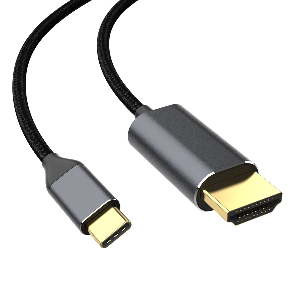 Кабель адаптер Type-C - HDMI 4K 60Hz плетеный 1.8 метра