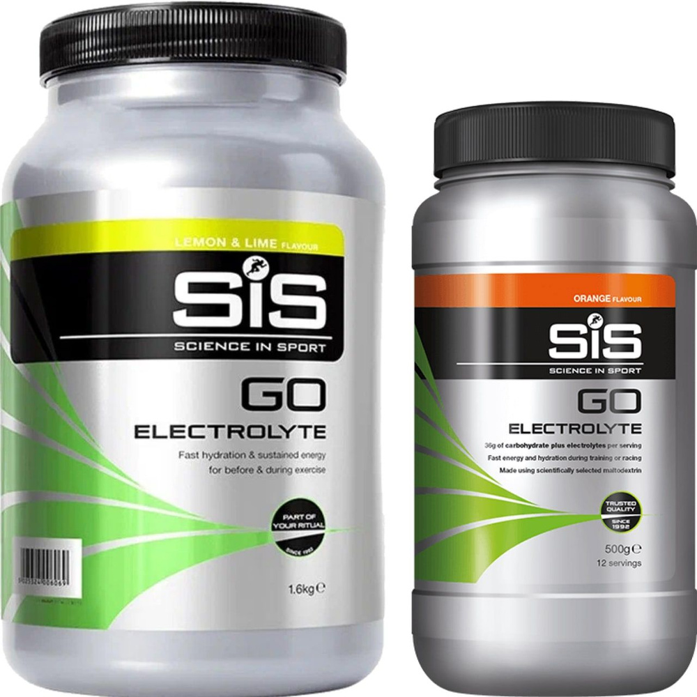 Изотоник SCIENCE IN SPORT (SiS) GO Electrolyte Powder 1x500 г, 1x1600 г, Лимон-Лайм, Апельсин #1