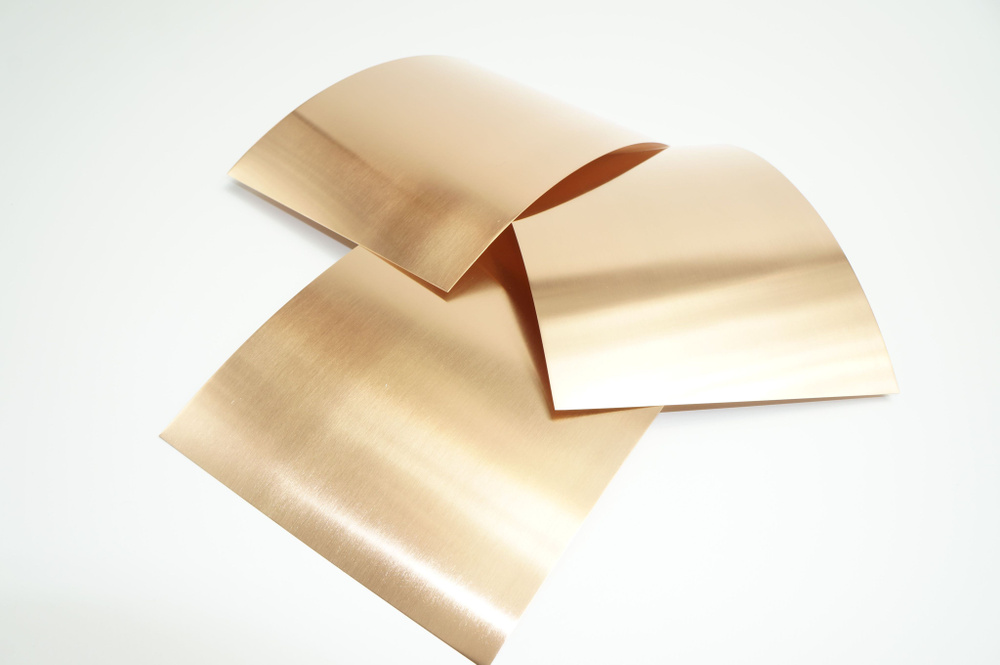 ТОМПАК (латунь л90) в листах 0,2мм 3шт Размер 20смх15см. Имитация ...