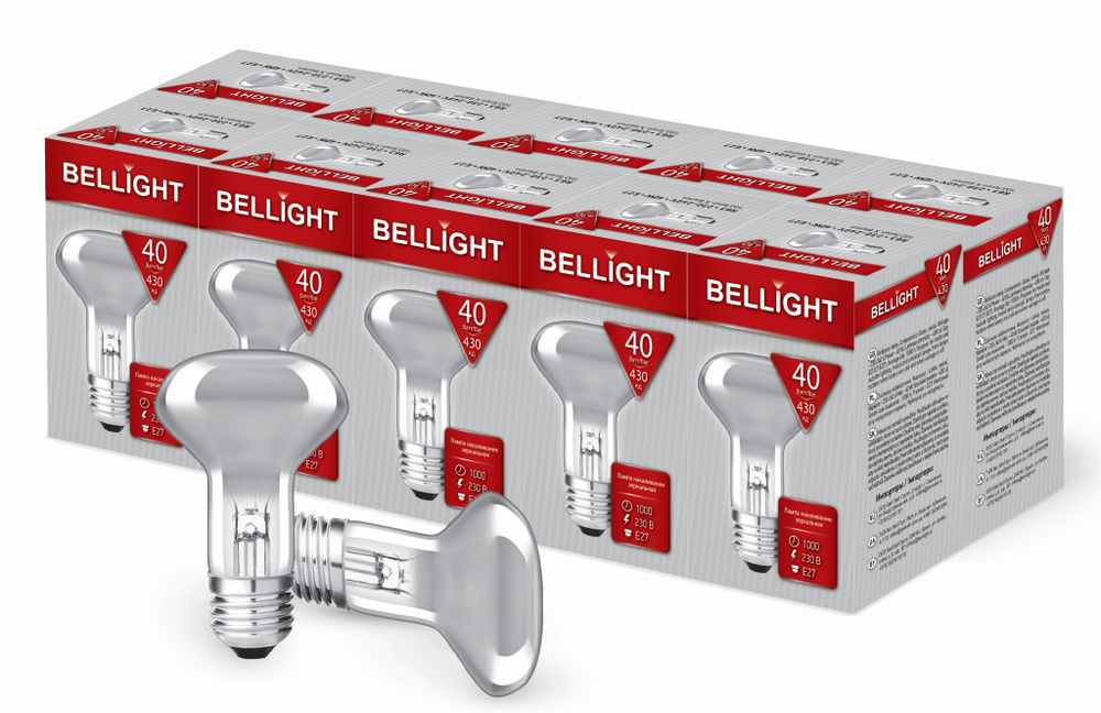 Лампа Bellight зеркальная ЗК 230-40 R63 Е27 10 штук купить на OZON по ...