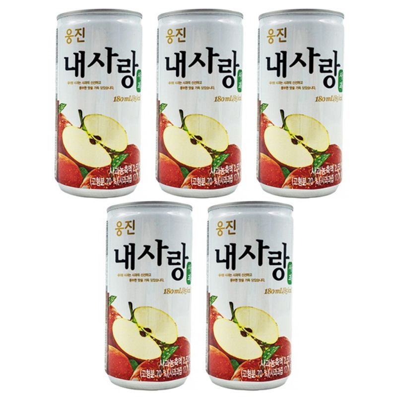 Напиток безалкогольный Яблоко Woongjin (5 шт. по 180 мл), Южная Корея  #1
