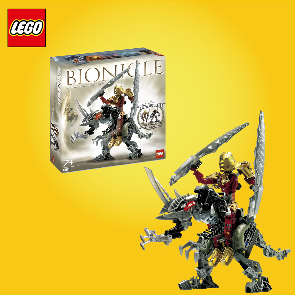 Конструктор LEGO BIONICLE 8811 Toa Lhikan & Kikanalo набор лего бионикл Тоа Ликан и Киканало робот для #1